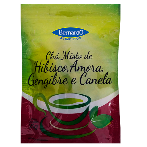 Chá Misto de Hibisco, Amora, Gengibre e Canela